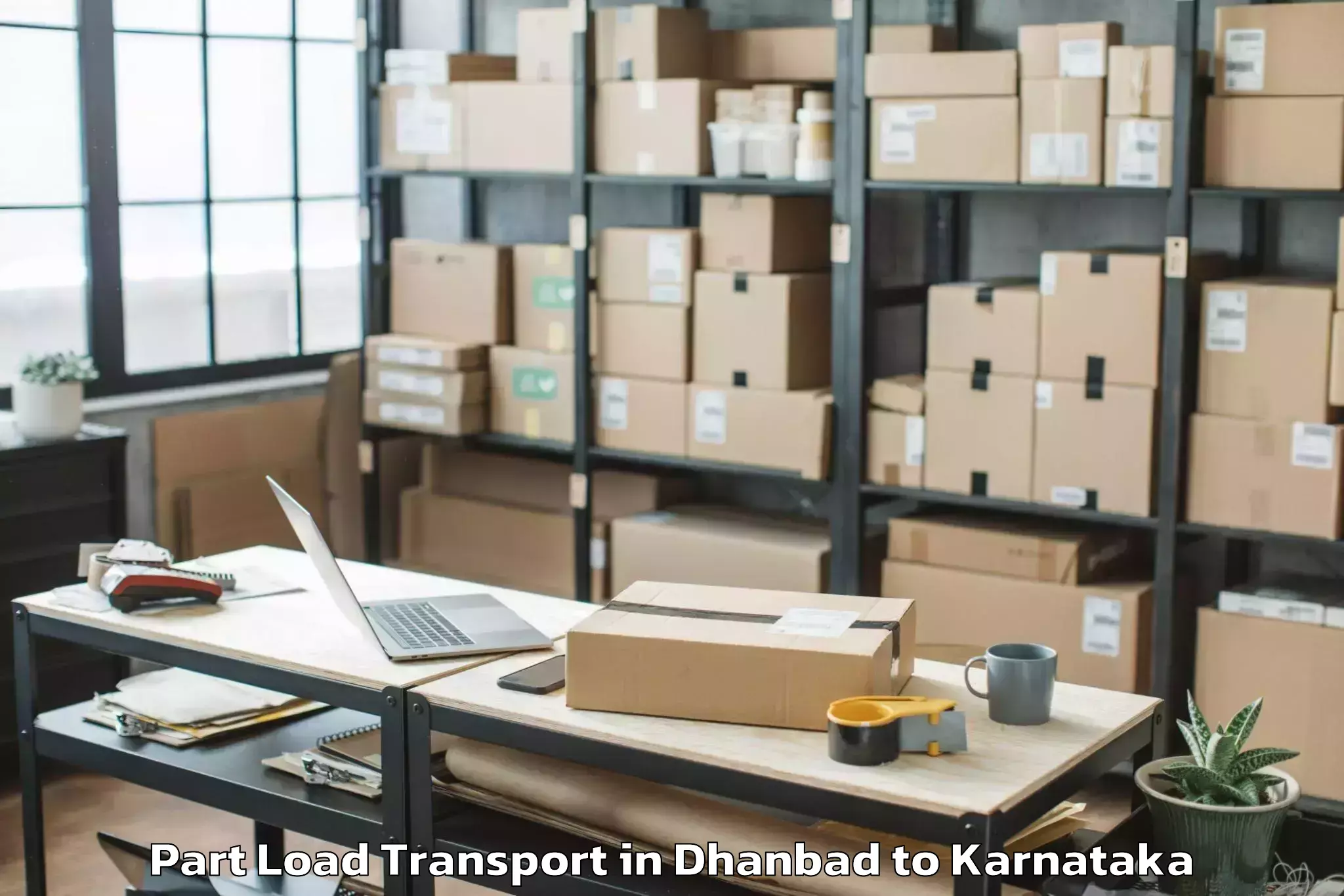 Book Dhanbad to Naregal Part Load Transport Online